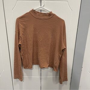 Aerie Orange Cropped Long Sleeve